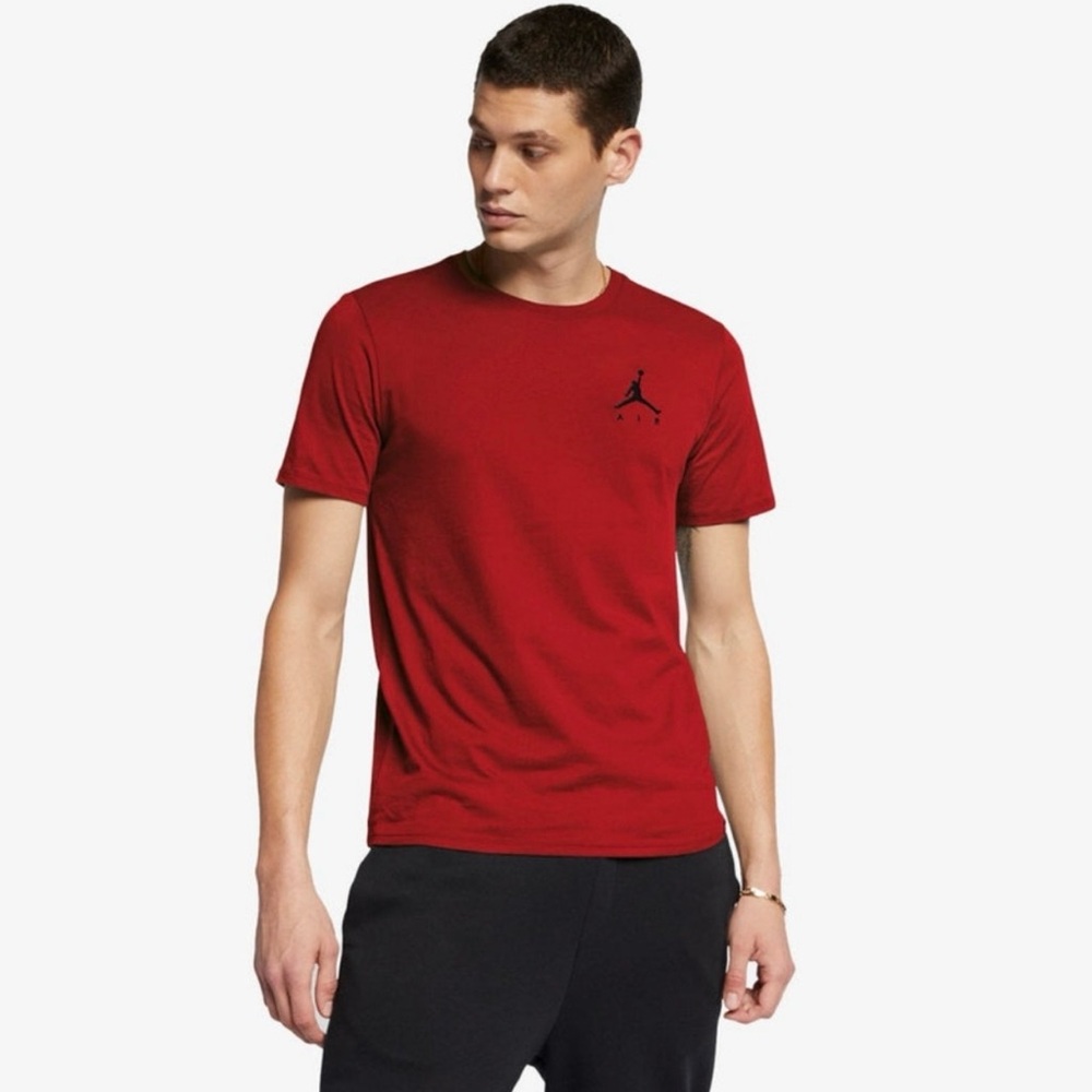 Jordan Jumpman Air Embroidered Men's T-Shirt Gym Red Size L DA6799-687